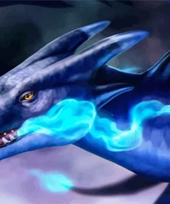 Blue Charizard Diamond Painting