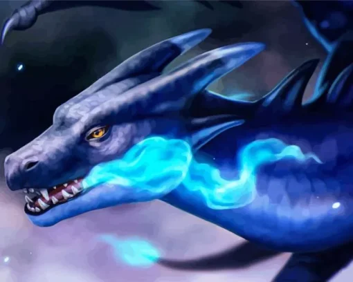 Blue Charizard Diamond Painting