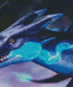 Blue Charizard Diamond Painting