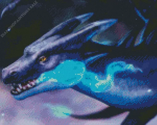 Blue Charizard Diamond Painting