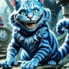 Blue Cheshire Cat Diamond Painting