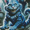 Blue Cheshire Cat Diamond Painting