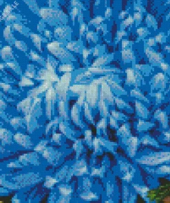 Blue Chrysanthemum Diamond Painting
