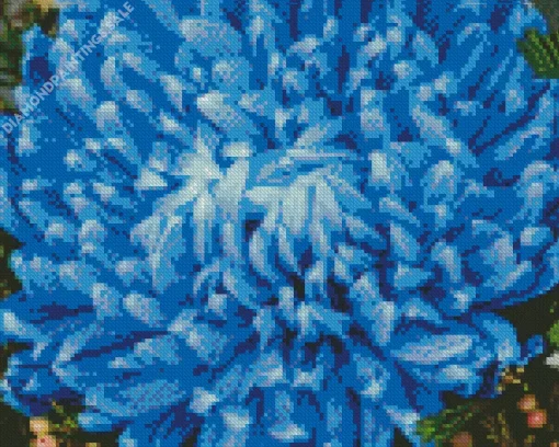 Blue Chrysanthemum Diamond Painting