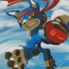 Blue Dog Digimon Diamond Painting