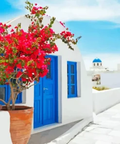 Blue Door Greece Diamond Painting