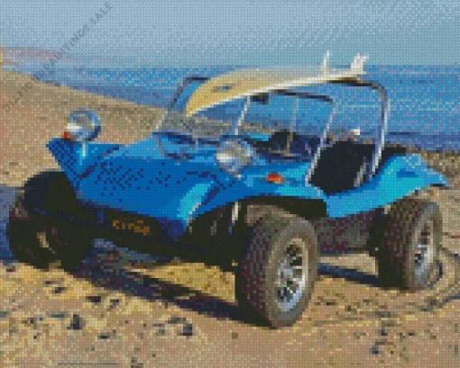 Blue Dune Buggy Diamond Painting