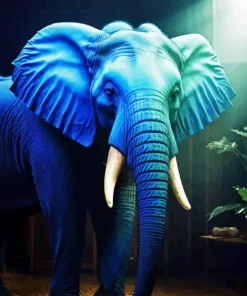 Big Blue Elephant Diamond Painting