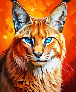 Blue Eyed Caracal Diamond Painting