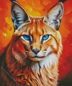Blue Eyed Caracal Diamond Painting