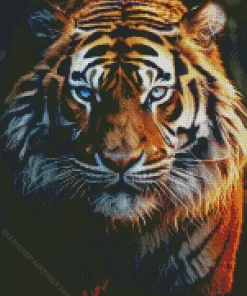 Blue Eyed Tiger Diamond Painting