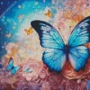 Blue Fantasy Butterflies Diamond Painting