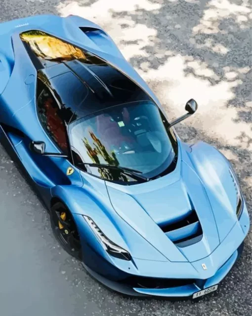 Blue Ferrari Diamond Painting