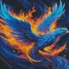 Blue Firebird Diamond Painting