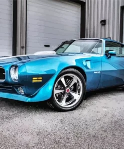 Blue Firebird Car Diamond Painting