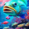 Blue Fish Diamond Painting
