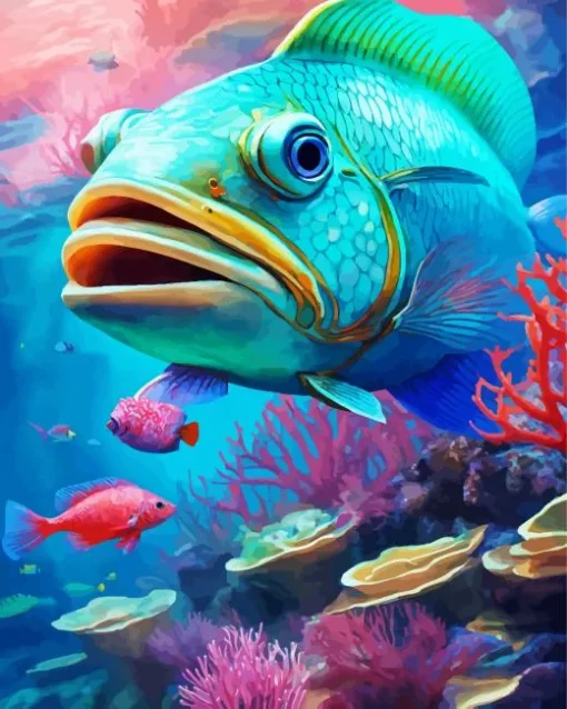 Blue Fish Diamond Painting