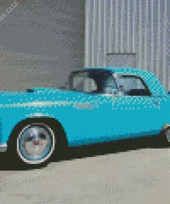 Blue Ford Thunderbird Diamond Painting