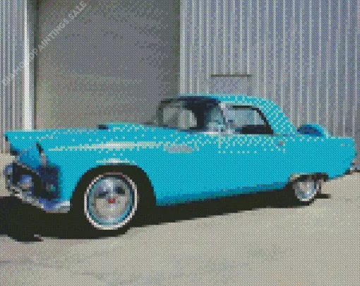 Blue Ford Thunderbird Diamond Painting