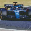 Blue Formula 1 Racing Car Diamond Painting