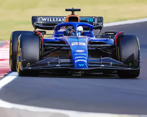 Blue Formula 1 Racing Car Diamond Painting