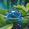 Blue Frog Diamond Painting