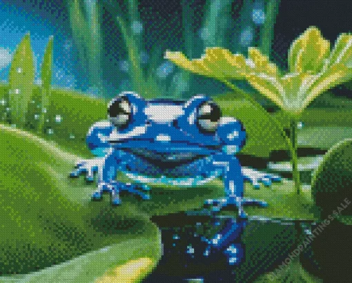 Blue Frog Diamond Painting