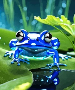 Blue Frog Diamond Painting