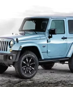 Blue Gray Jeep Diamond Painting