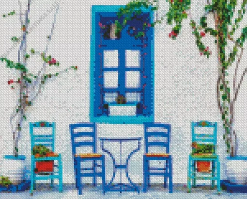 Blue Greece Diamond Painting²