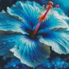 Blue Hawaiian Hibiscus Diamond Painting