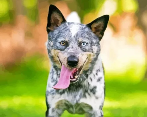 Blue Heeler Dog Animal Diamond Painting