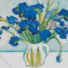 Blue Iris Vase Art Diamond Painting