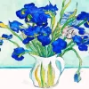 Blue Iris Vase Art Diamond Painting