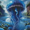 Blue Jellyfish Diamond Painting