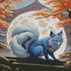 Blue Kitsune Diamond Painting