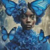 Blue Lady Butterfly Diamond Painting