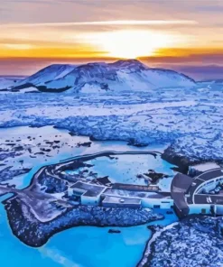 Blue Lagoon Iceland Diamond Painting