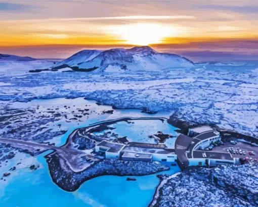 Blue Lagoon Iceland Diamond Painting
