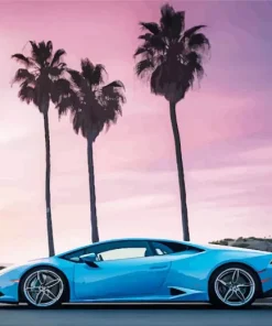 Blue Lamborghini Diamond Painting