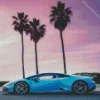 Blue Lamborghini Diamond Painting