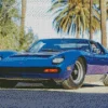 Blue Lamborghini Miura Diamond Painting