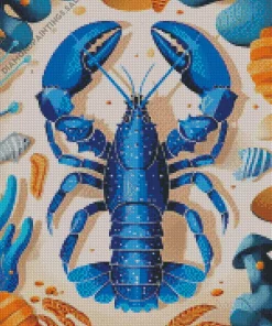 Blue Lobster Art Diamond Painting