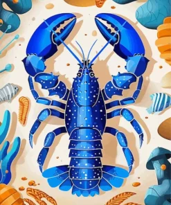 Blue Lobster Art Diamond Painting