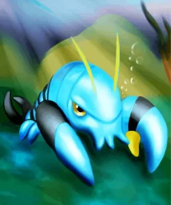 Blue Lobster Pokemon Diamond Painting