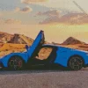 Blue Maserati MC20 Diamond Painting