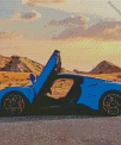 Blue Maserati MC20 Diamond Painting