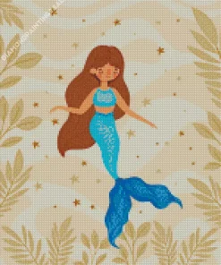 Blue Mermaid Diamond Painting