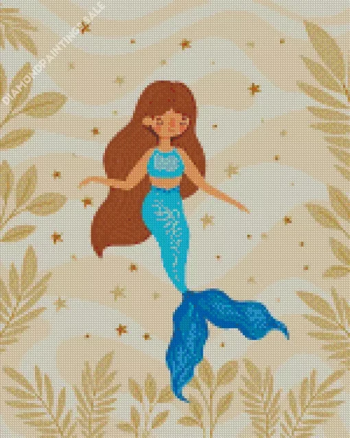 Blue Mermaid Diamond Painting
