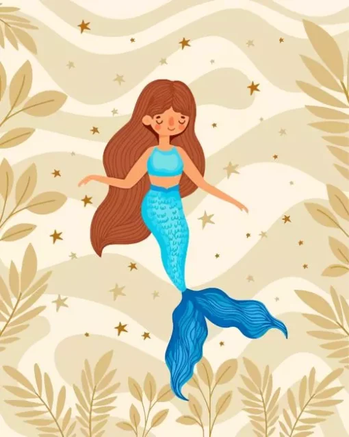 Blue Mermaid Diamond Painting